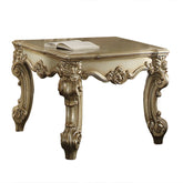 Vendome II End Table  Gold Patina & Bone